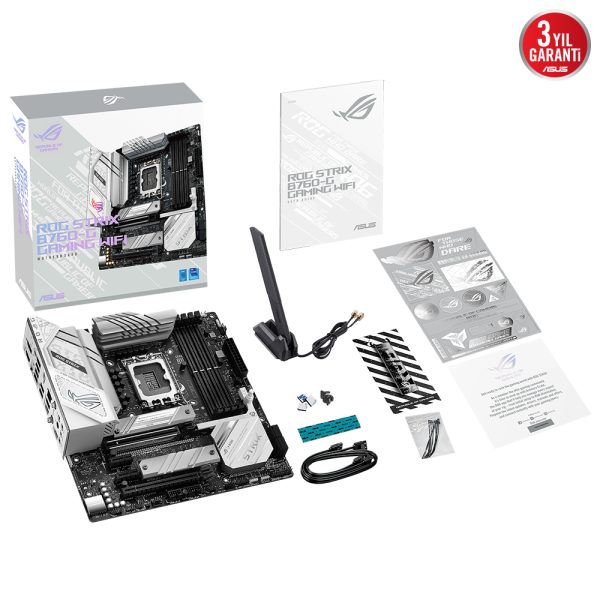 Asus Rog Strix B760 G Gaming Wifi 7800mhz Oc Ddr5 Soket 1700 M 2 Hdmi Dp Matx Anakart 8