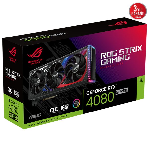 Asus Rog Strix Geforce Rtx 4080 Super Oc 16gb Gddr6x 256 Bit Dlss 3 Ekran Karti 13