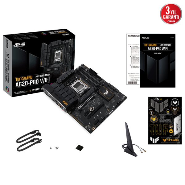 Asus Tuf Gaming A620 Pro Wifi 6400mhz Oc Ddr5 Soket Am5 M 2 Hdmi Dp Atx Anakart 8