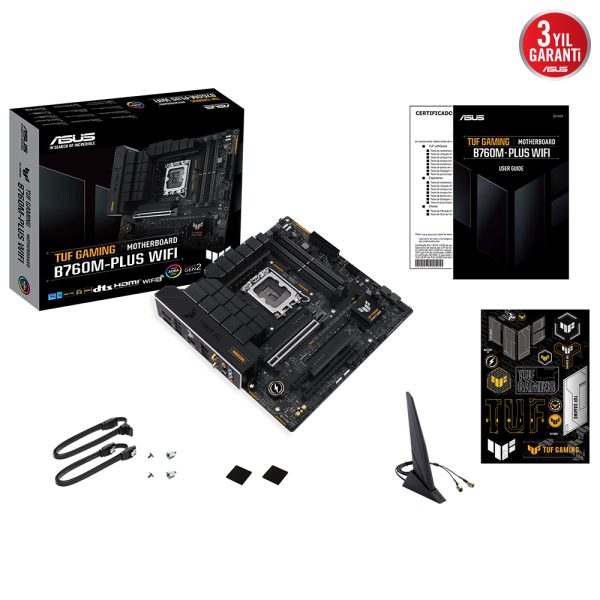 Asus Tuf Gaming B760m Plus Wifi 7200mhz Oc Ddr5 Soket 1700 M 2 Hdmi Dp Matx Anakart 7 9