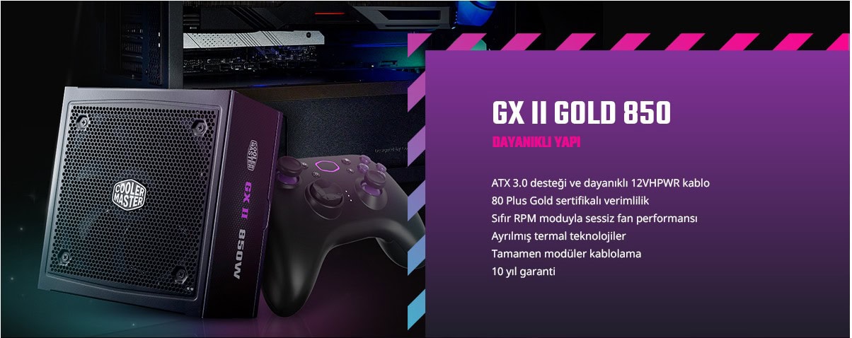 Cooler Master Gx2 Pcie Gen 5.0 Atx 3.0 850w 80+ Gold Full Modüler Psu (mpx 8503 Afag 2beu) H1