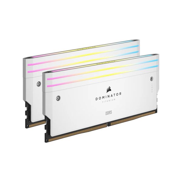 Corsair Dominator Titanium White Rgb 32gb 2x16gb 7200mhz Cl34 Ddr5 Ram Cmp32gx5m2x7200c34w 1
