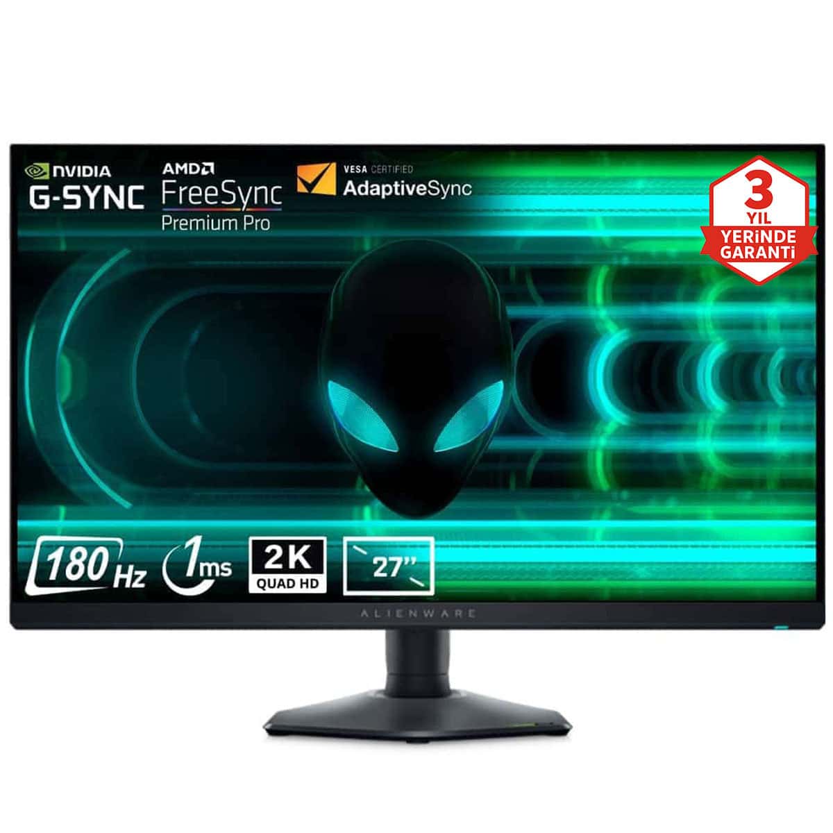 Dell Alienware Aw2724dm 27 Inç 180hz 1ms 2k Qhd Adaptive Sync Fast Ips Pivot Gaming Monitör 3 Yıl Yerinde Servis Garantisi 1