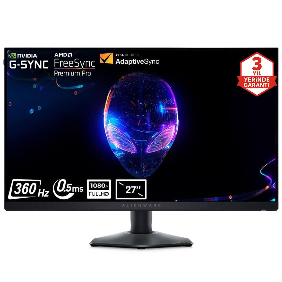 Dell Alienware Aw2724hf 27 Inç 360hz 0.5ms Full Hd Adaptive Sync Fast Ips Pivot Gaming Monitör 3 Yıl Yerinde Servis Garantisi 1