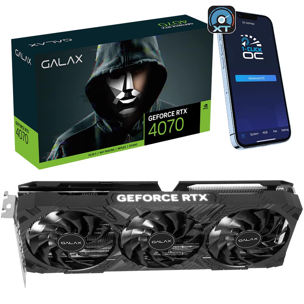 Galax 1 Click Oc 3x Geforce Rtx 4070 12gb Gddr6x 192 Bit Dlss 3 Ekran Karti 47nom7md7qoc 7