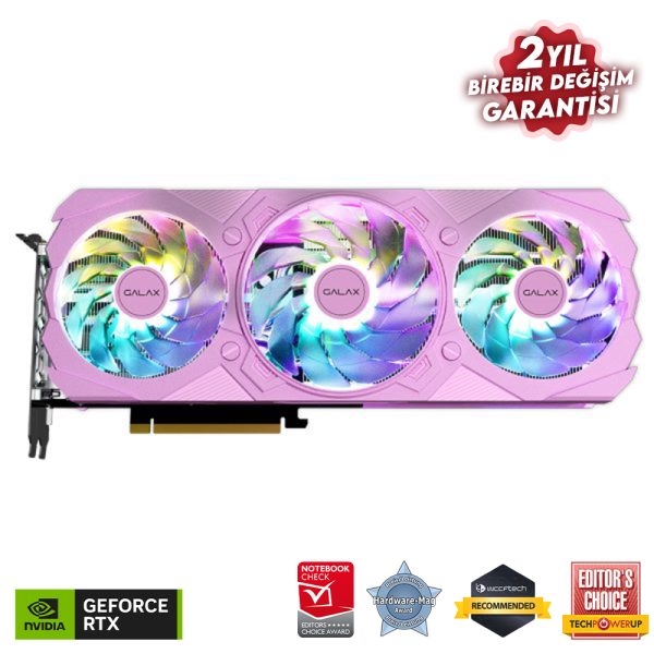 Galax Ex Gamer Pink 1 Click Oc Geforce Rtx 4070 12gb Gddr6x 192 Bit Ekran Karti 47nom7md7lpk
