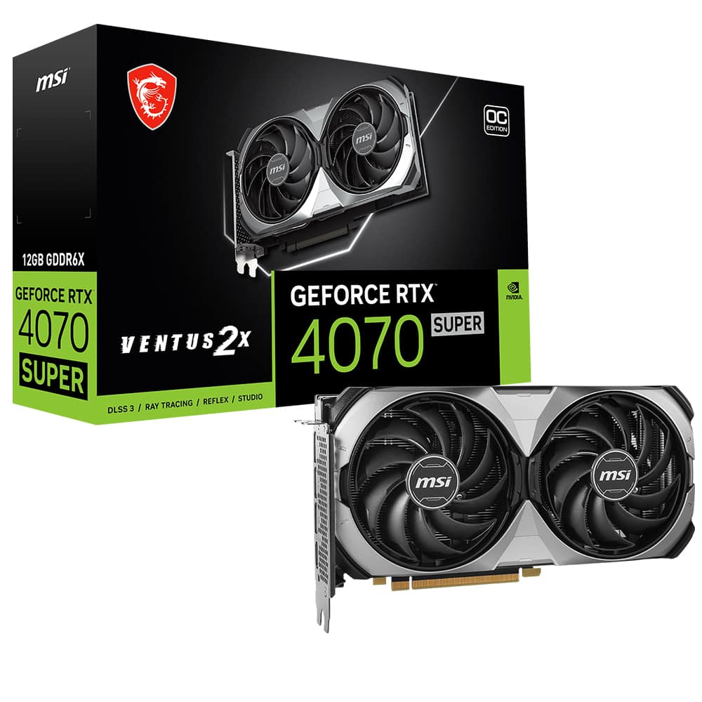Msi Geforce Rtx 4070 Super Ventus 2x Oc 12gb Gddr6x 192 Bit Dlss 3 Ekran Karti