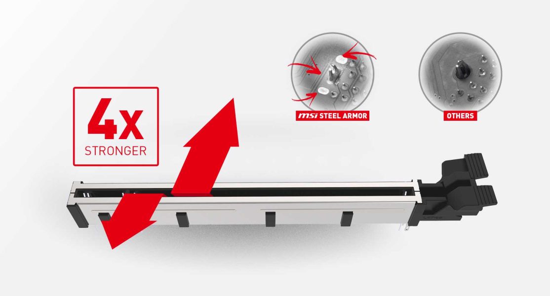 MSI MAG B550M BAZOOKA FORTIFY YOUR SYSTEM WITH PCI-E STEEL ARMOR