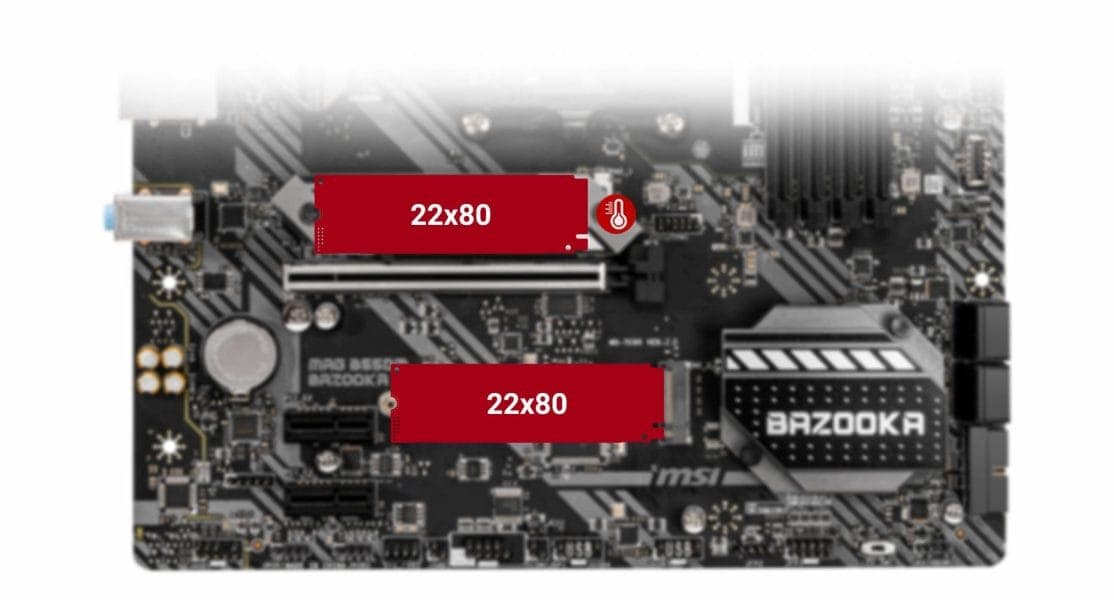 MSI MAG B550M BAZOOKA TWIN TURBO M.2 and M.2 SHIELD FROZR