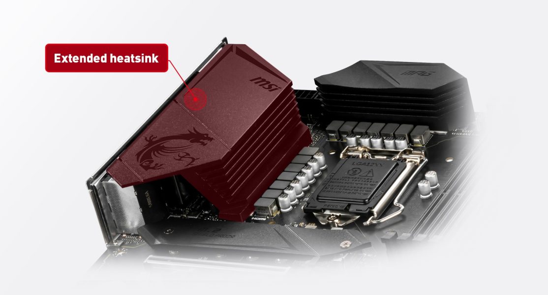 MSI MPG Z490 GAMING PLUS THERMAL SOLUTION FOR MORE CORES AND HIGHER PERFORMANCE
