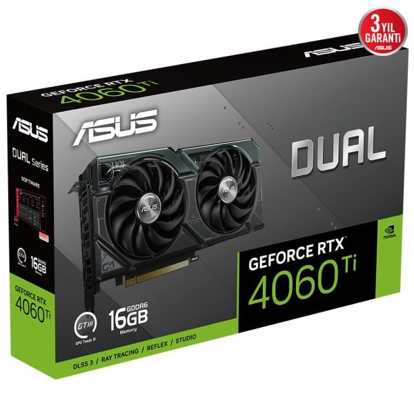 Asus Dual Geforce Rtx 4060 Ti 16gb Gddr6 128 Bit Dlss 3 Ekran Karti 12