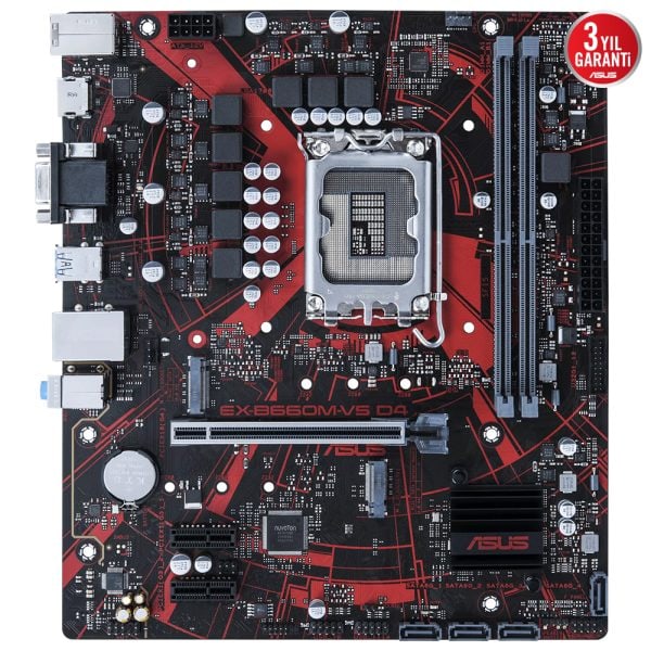 Asus Ex B660m V5 D4 5333mhz Oc Ddr4 Soket 1700 M 2 Hdmi Matx Anakart 2