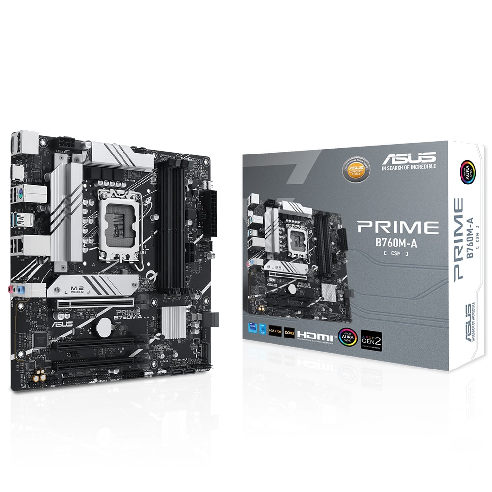 Asus Prime B760m A Csm 7200mhz Oc Ddr5 Soket 1700 M 2 Hdmi Dp Matx Anakart