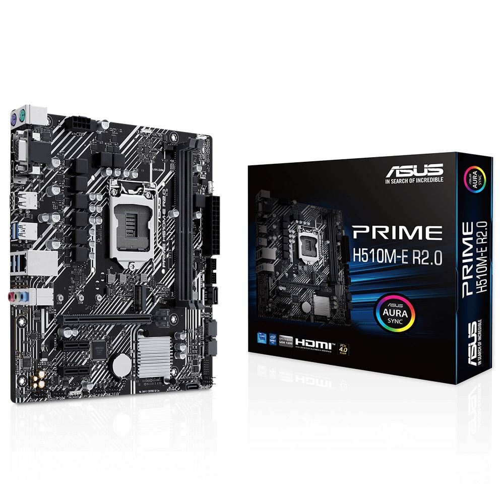 Asus Prime H510m E R2 0 3200mhz Oc Ddr4 Soket 1200 M 2 Hdmi Dp Vga Matx Anakart