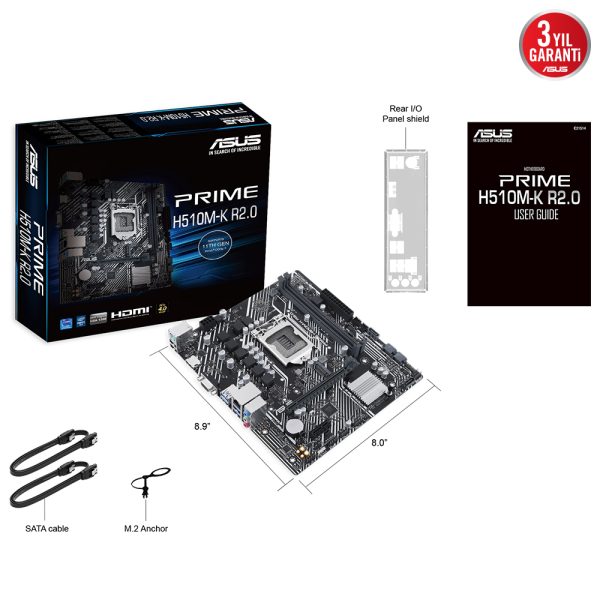 Asus Prime H510m K R2 0 3200mhz Oc Ddr4 Soket 1200 M 2 Hdmi Vga Matx Anakart 6
