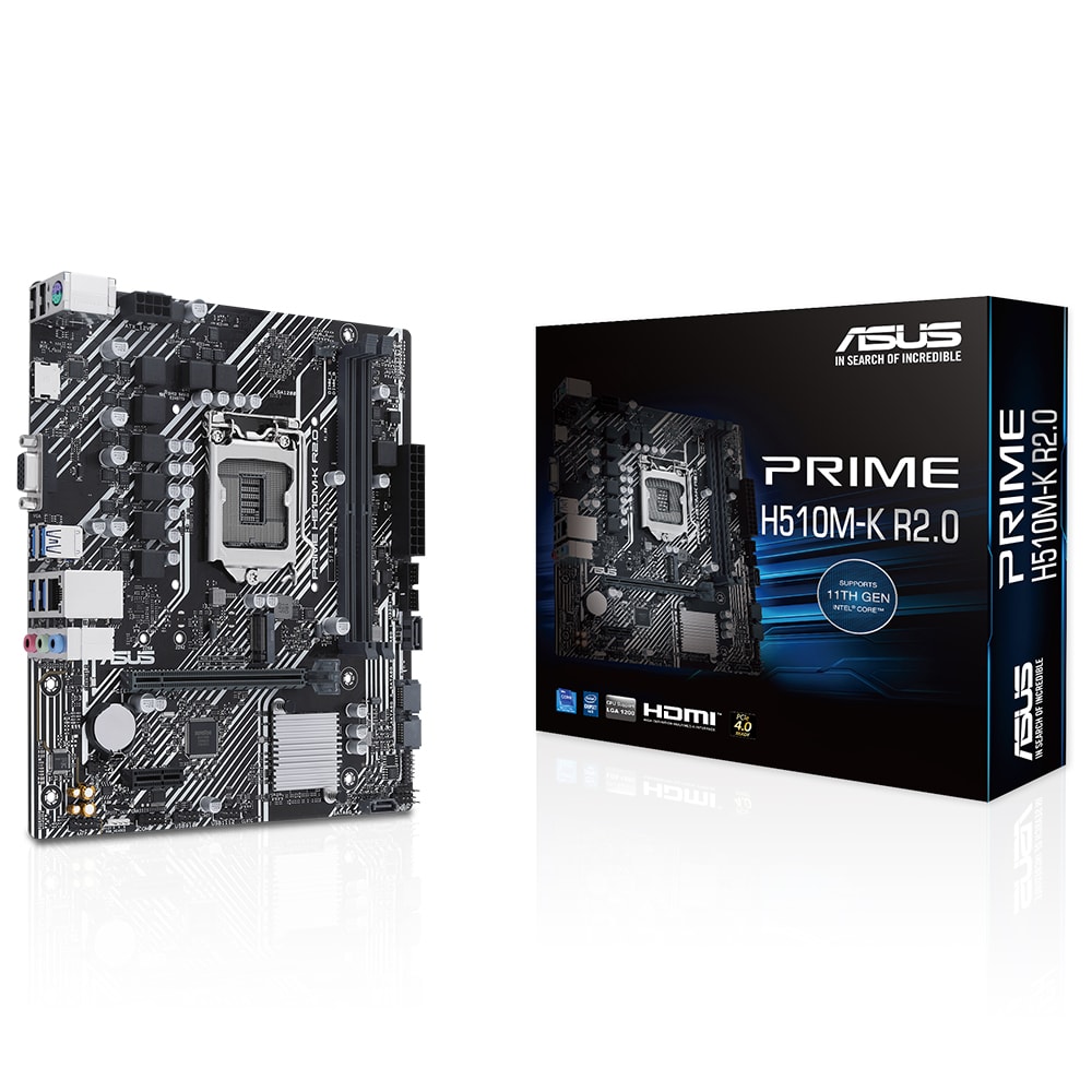 Asus Prime H510m K R2 0 3200mhz Oc Ddr4 Soket 1200 M 2 Hdmi Vga Matx Anakart