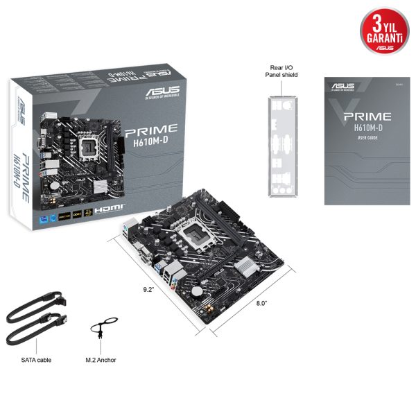 Asus Prime H610m D 5600mhz Ddr5 Soket 1700 M 2 Hdmi Vga Matx Anakart 6