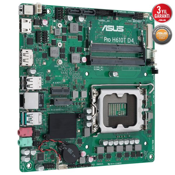 Asus Pro H610t D4 Csm 3200mhz Ddr4 Soket 1700 M 2 Hdmi Dp Mini Itx Anakart 2
