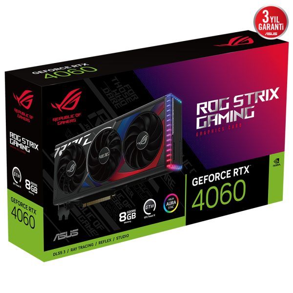 Asus Rog Geforce Rtx 4060 8gb Gddr6 128 Bit Dlss 3 Ekran Karti 12