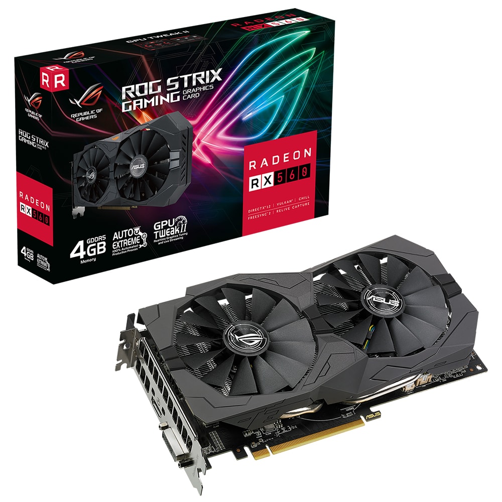Asus Rog Strix Radeon Rx 560 V2 4gb Gddr5 128 Bit Ekran Karti