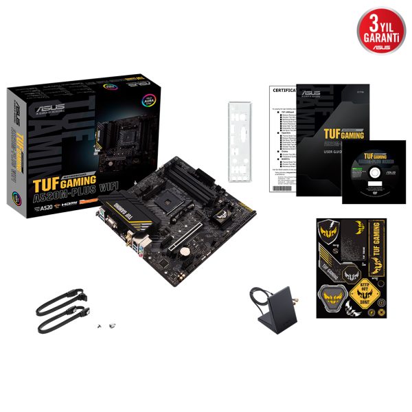 Asus Tuf Gaming A520m Plus Wifi 4866mhz Oc Ddr4 Soket Am4 M 2 Hdmi Dp Vga Matx Anakart 7