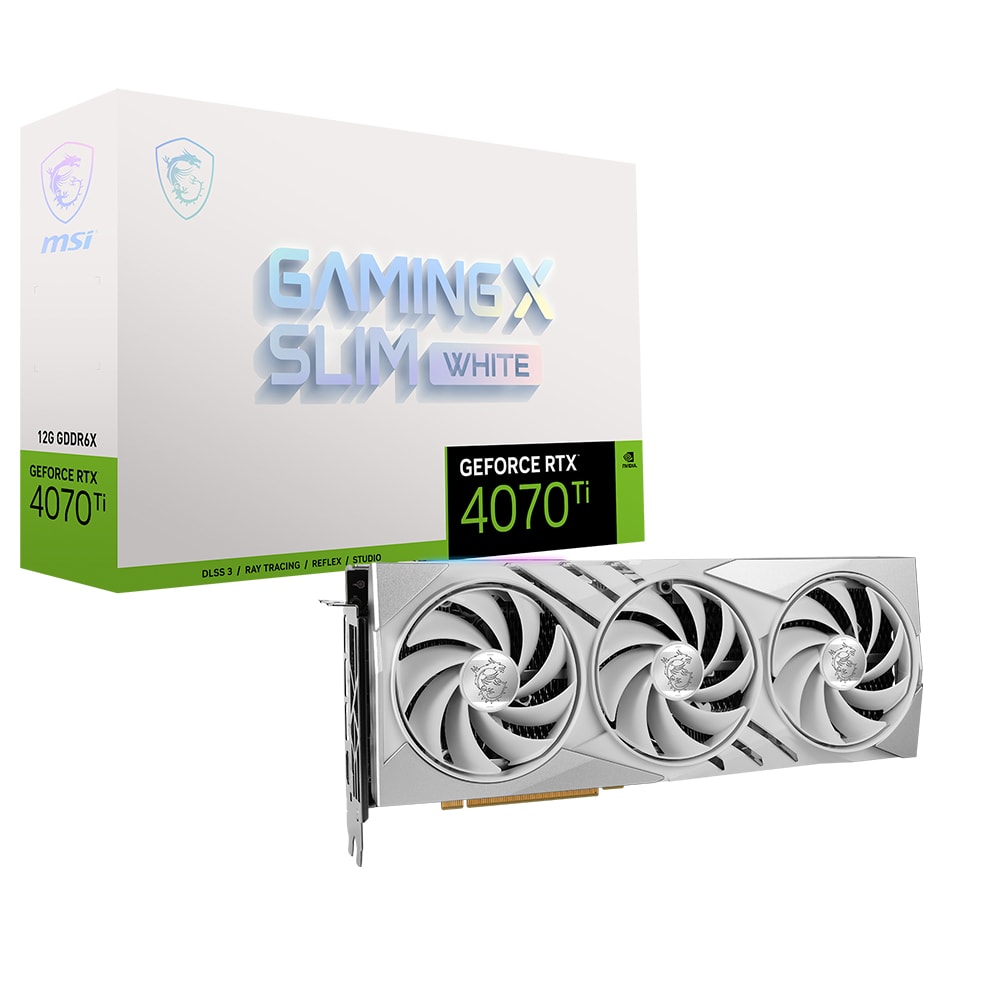 Msi Geforce Rtx 4070 Ti Gaming X Slim Beyaz 12gb Gddr6x 192 Bit Dlss 3 Ekran Karti 1