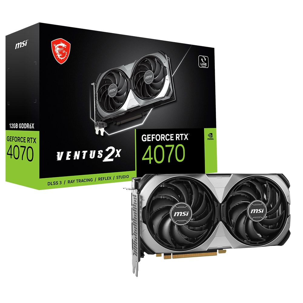 Msi Geforce Rtx 4070 Ventus 2x E 12g Oc 12gb Gddr6x 192 Bit Dlss 3 Ekran Karti