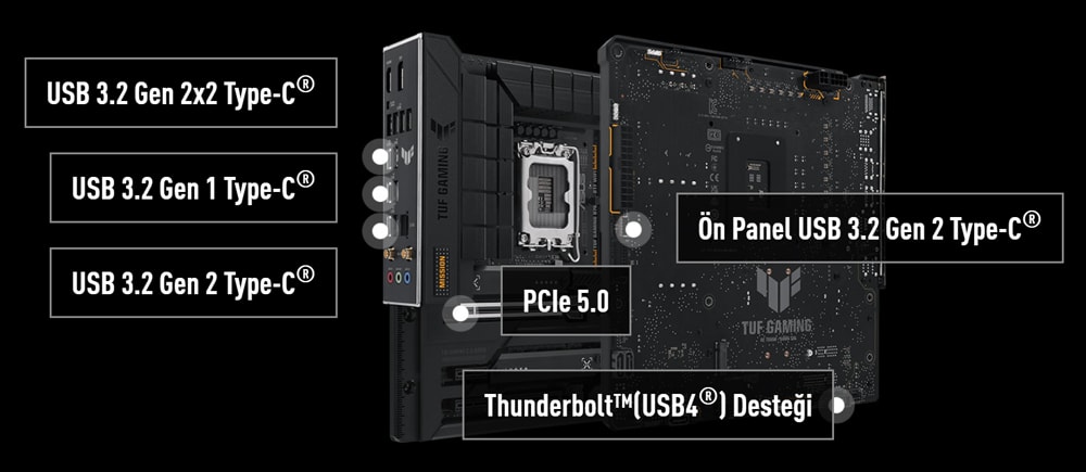 TUF GAMING B760M-BTF WIFI ASUS TUF Gaming B760M-BTF WiFi Anakart a13