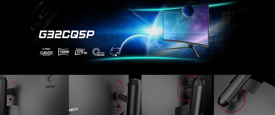 MSI G32CQ5P 31.5 inç 170Hz 1Ms Curved Adaptive Sync WQHD VA Gaming Monitör