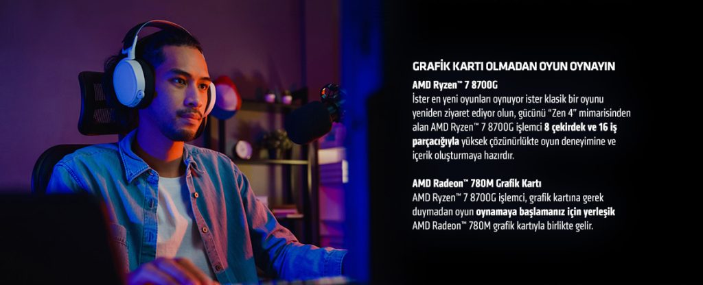 Amd Ryzen 7 8700g 5 1ghz 16mb Onbellek 8 Cekirdek Am5 Islemci H2