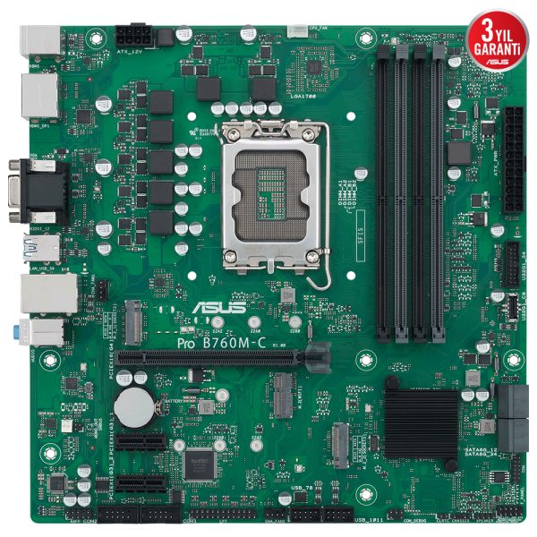 Asus Pro B760m C Csm 6200mhz Oc Ddr5 Soket 1700 M 2 Hdmi Dp Vga Matx Anakart 1