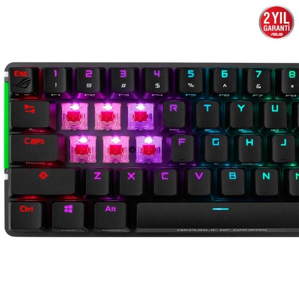 Asus Rog Falchion Nx Red Switch Rgb Kablosuz Turkce Mekanik Gaming Klavye 6