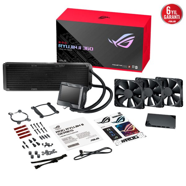 Asus Rog Ryujin Ii 360 Rgb 360mm Intel Amd Uyumlu Islemci Sivi Sogutucu 9