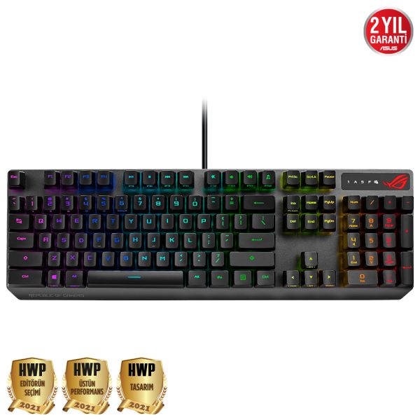Asus Rog Strix Scope Rx Blue Switch Ip57 Su Gecirmez Ve Toza Dayanikli Turkce Optik Mekanik Gaming Klavye 6
