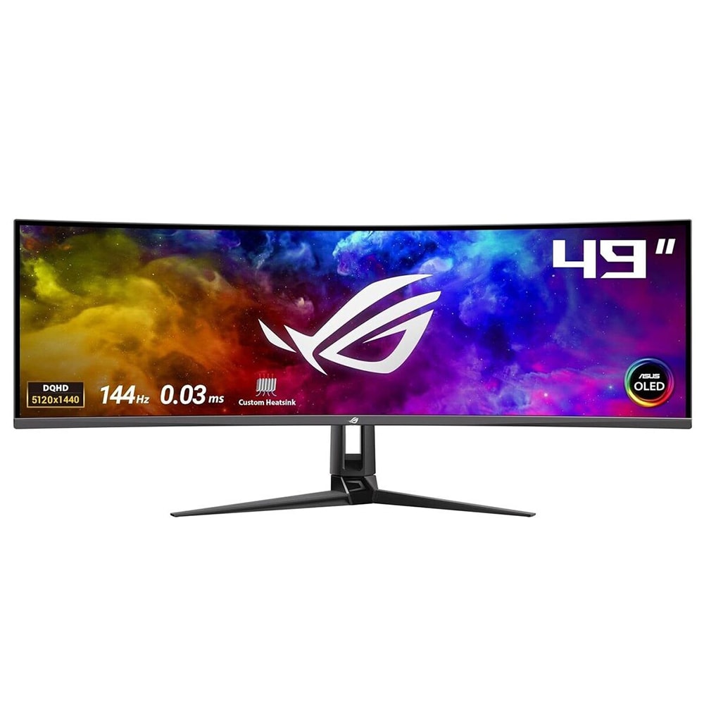 Asus Rog Swift Pg49wcd 49 Inc 144 Hz 0 03ms Dqhd Adaptive Sync Oled Kavisli Gaming Monitor Y