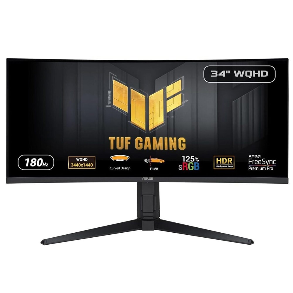 Asus Tuf Gaming Vg34vql3a 34 Inc 180hz 1ms Wqhd Adaptive Sync Va Gaming Monitor Y