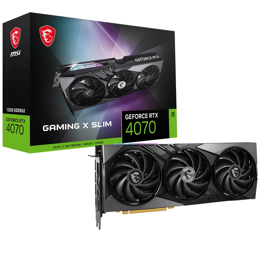 Msi Geforce Rtx 4070 Gaming X Slim 12gb Gddr6x 192 Bit Dlss 3 Ekran Karti
