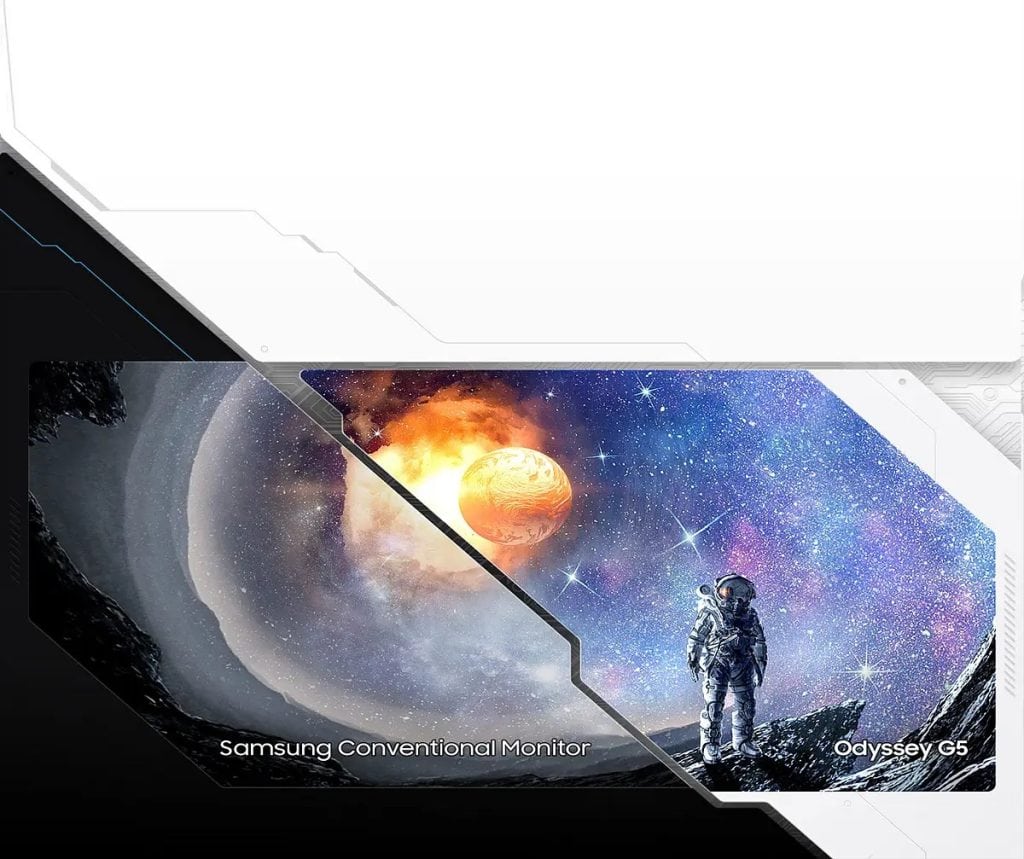 Samsung Odyssey G5 Ls27cg510euxuf 27 Inc 165 Hz 1ms Wqhd Freesync Premium Va Gaming Monitor H2