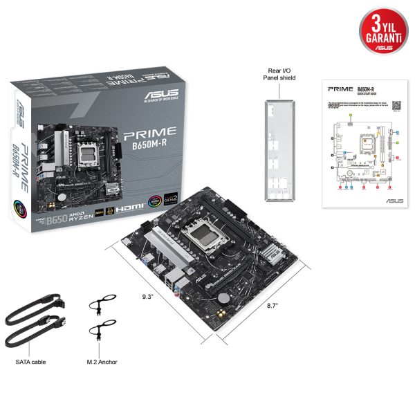 Asus Prime B650m R 7200mhz Oc Ddr5 Soket Am5 M 2 Hdmi Matx Anakart 6