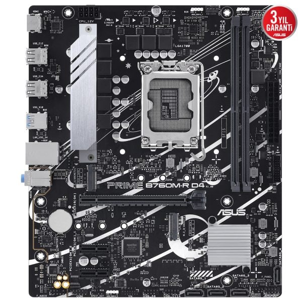 Asus Prime B760m R D4 5333mhz Ddr4 Soket 1700 M 2 Hdmi Matx Anakart 1