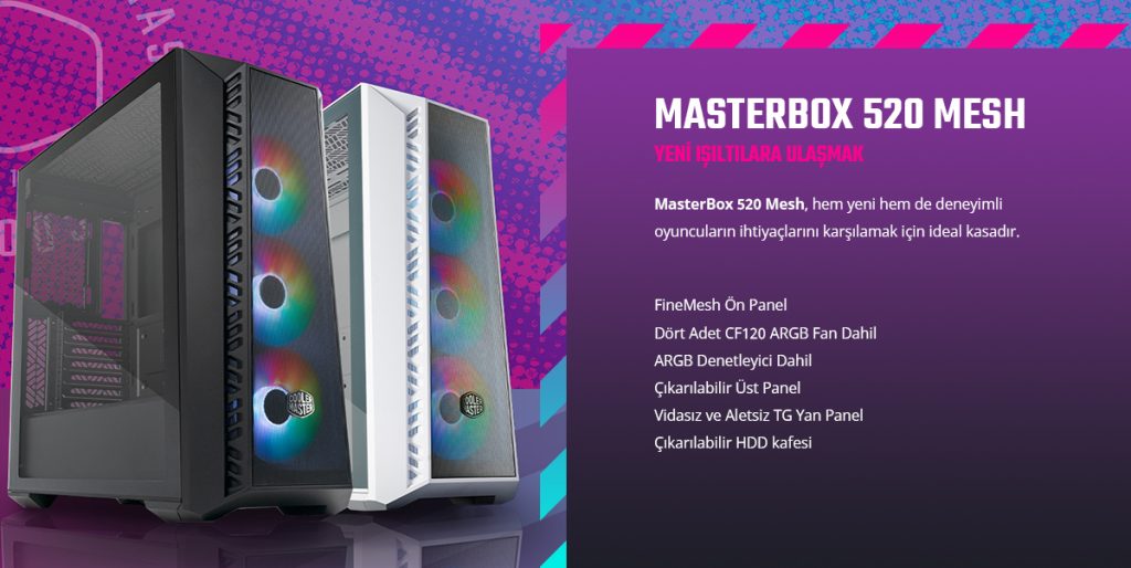 Cooler Master Masterbox Mb520 Usb 3 0 Mid Tower Gaming Kasa H