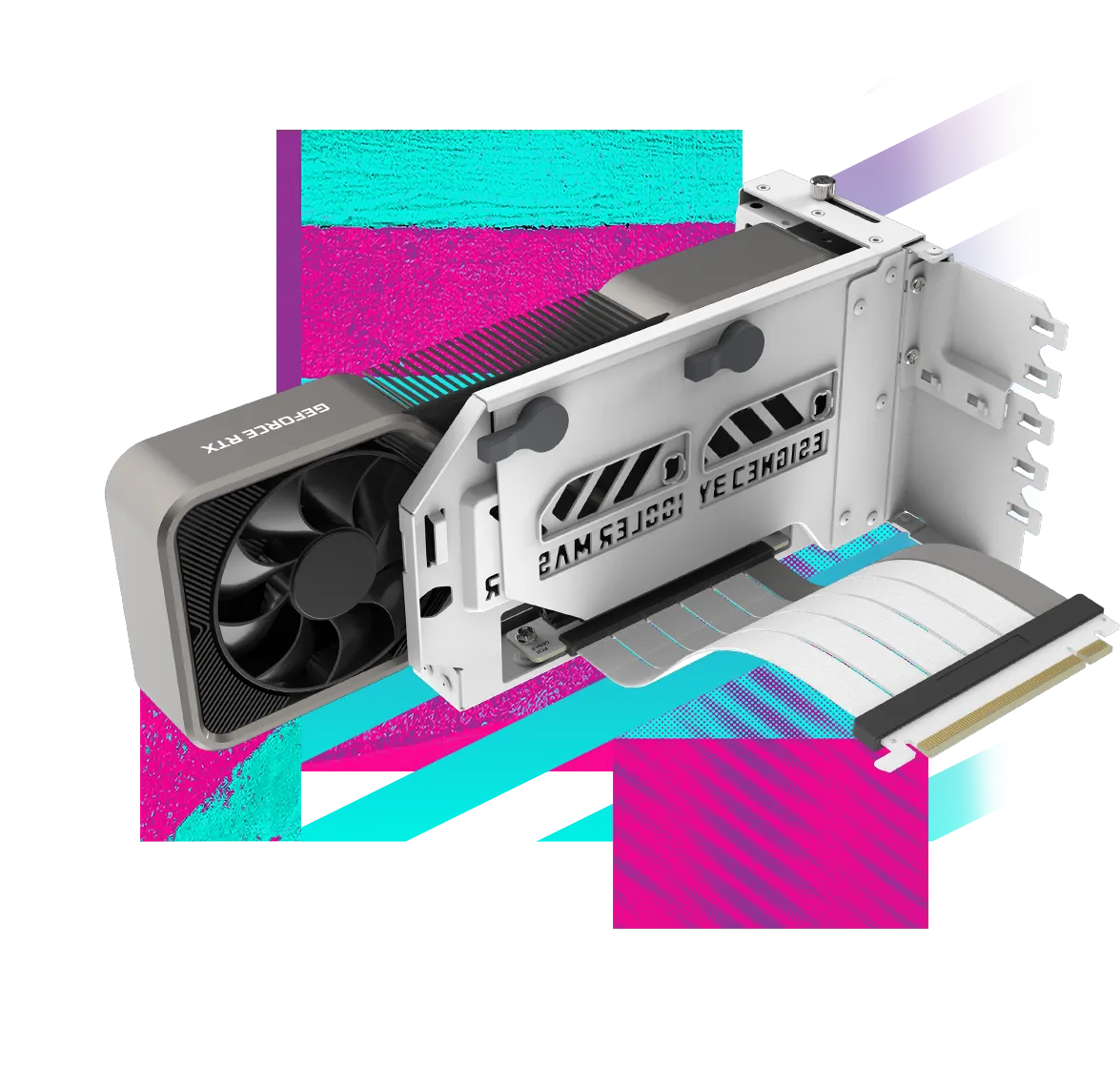 Cooler Master Pci E 4 0 Dikey Beyaz Ekran Karti Tutucu Kiti V3 Mca U000r Wfvk03 Yh12