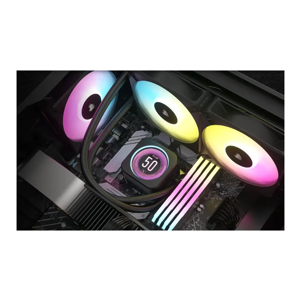 Corsair Icue H150i Elite Lcd Xt Rgb 360mm Intel Amd Uyumlu Beyaz Islemci Sivi Sogutucu Cw 9060077 Ww H4