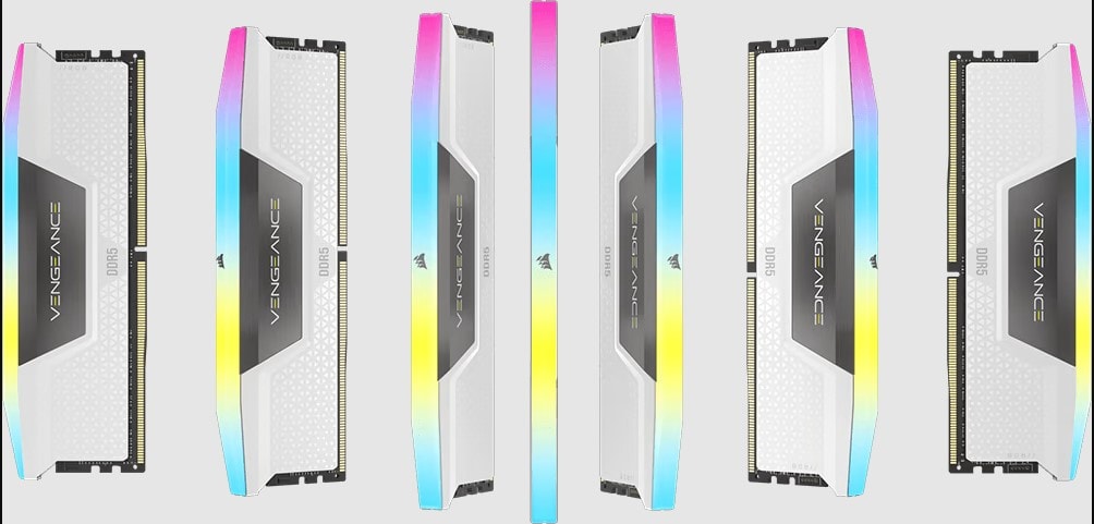 Corsair Vengeance RGB 32GB (2x16GB) Beyaz Ram (CMH32GX5M2B6000C40W) yh1