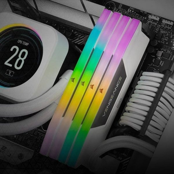 Corsair Vengeance RGB 32GB (2x16GB) Beyaz Ram (CMH32GX5M2B6000C40W) yh3