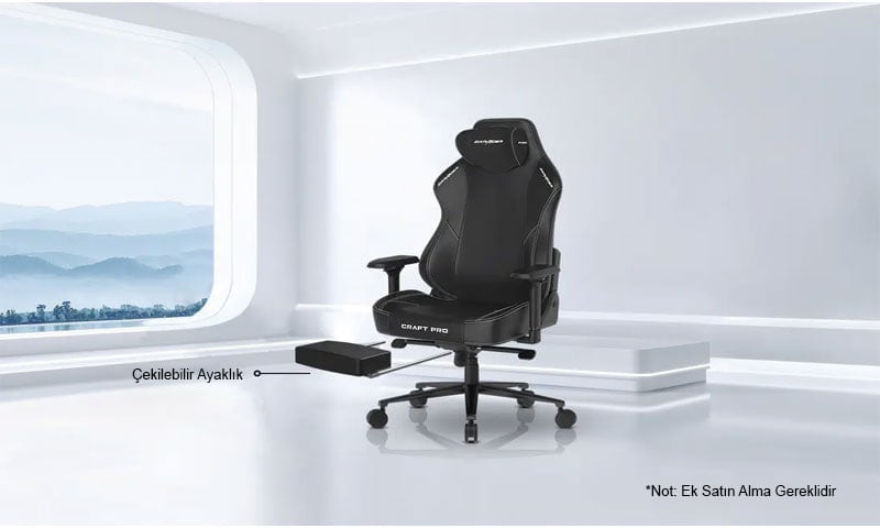 Dxracer Craft Pro Classic Ofis Ve Oyuncu Koltugu Siyah Beyaz Cra Pr001 Nw H1 R5