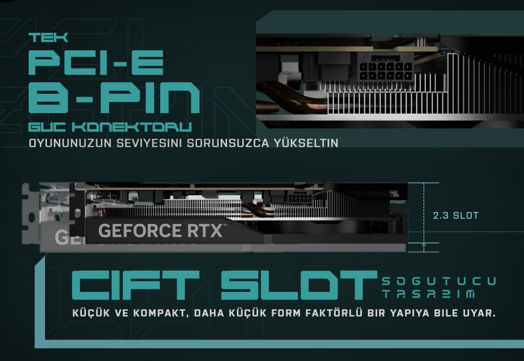 Galax Geforce Rtx 4070 Super 1 Click Oc 2x 12gb Gddr6x 192 Bit Dlss 3 Ekran Karti 47som7md9psu 2 Yil Birebir Degisim Garantili H6