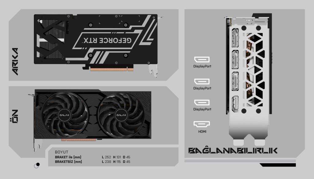 Galax Geforce Rtx 4070 Super 1 Click Oc 2x 12gb Gddr6x 192 Bit Dlss 3 Ekran Karti 47som7md9psu 2 Yil Birebir Degisim Garantili H9