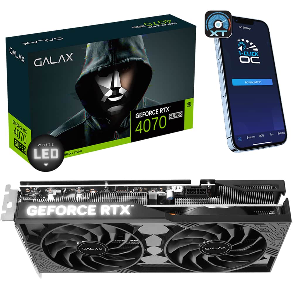 Galax Geforce Rtx 4070 Super 1 Click Oc 2x 12gb Gddr6x 192 Bit Dlss 3 Ekran Karti