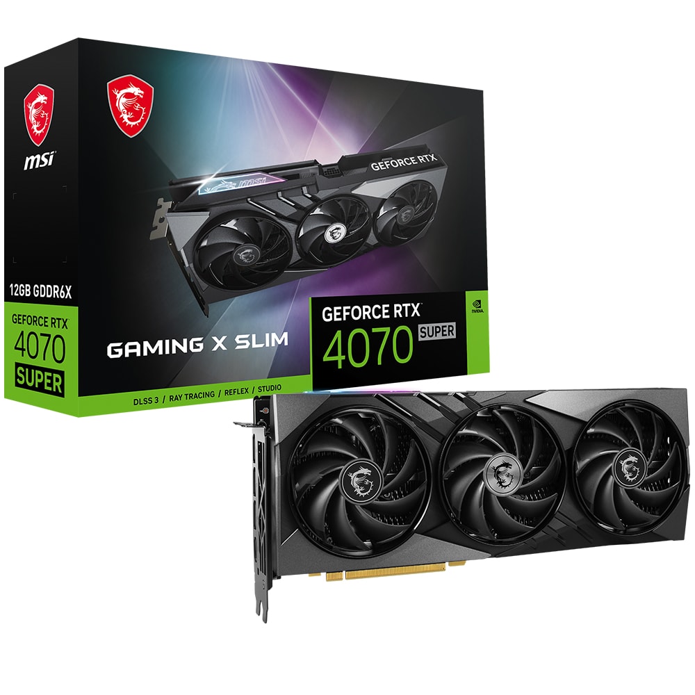 Msi Geforce Rtx 4070 Super Gaming X Slim 12gb Gddr6x 192 Bit Dlss 3 Ekran Karti